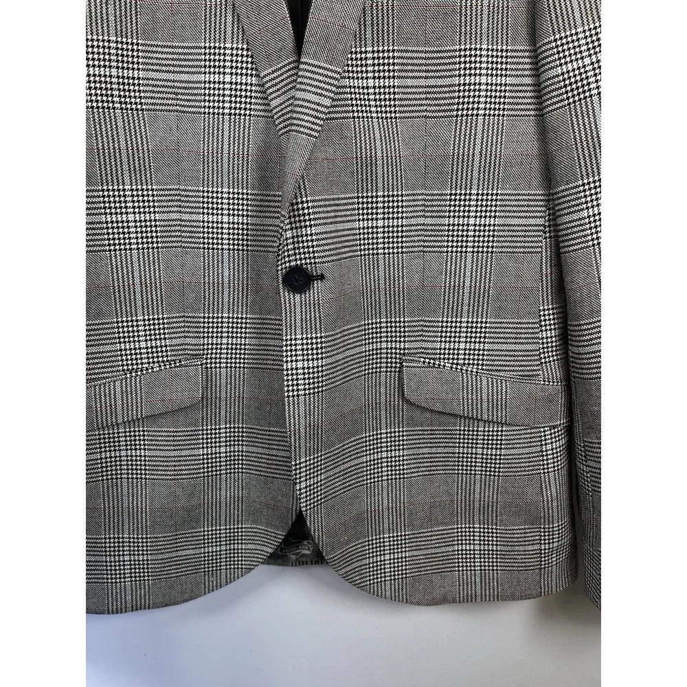 Heart and Dagger Mens Cotton Blend Sport Coat Blazer 38R Gray Double Vented